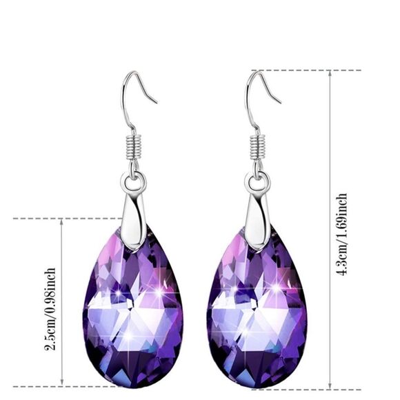 Handmade 925 Elegant Teardrop Earrings - Picture 7 of 10